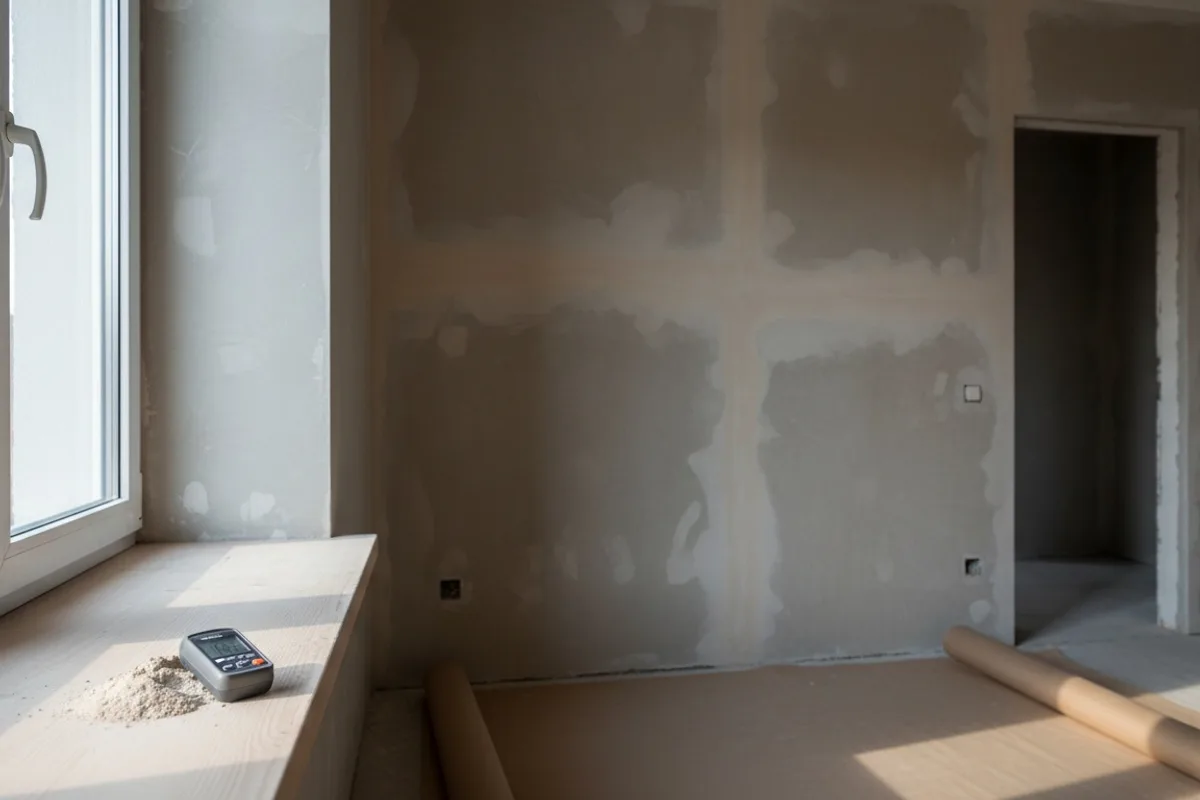 Свежая штукатурка сохнет неделями, и торопить её нечем